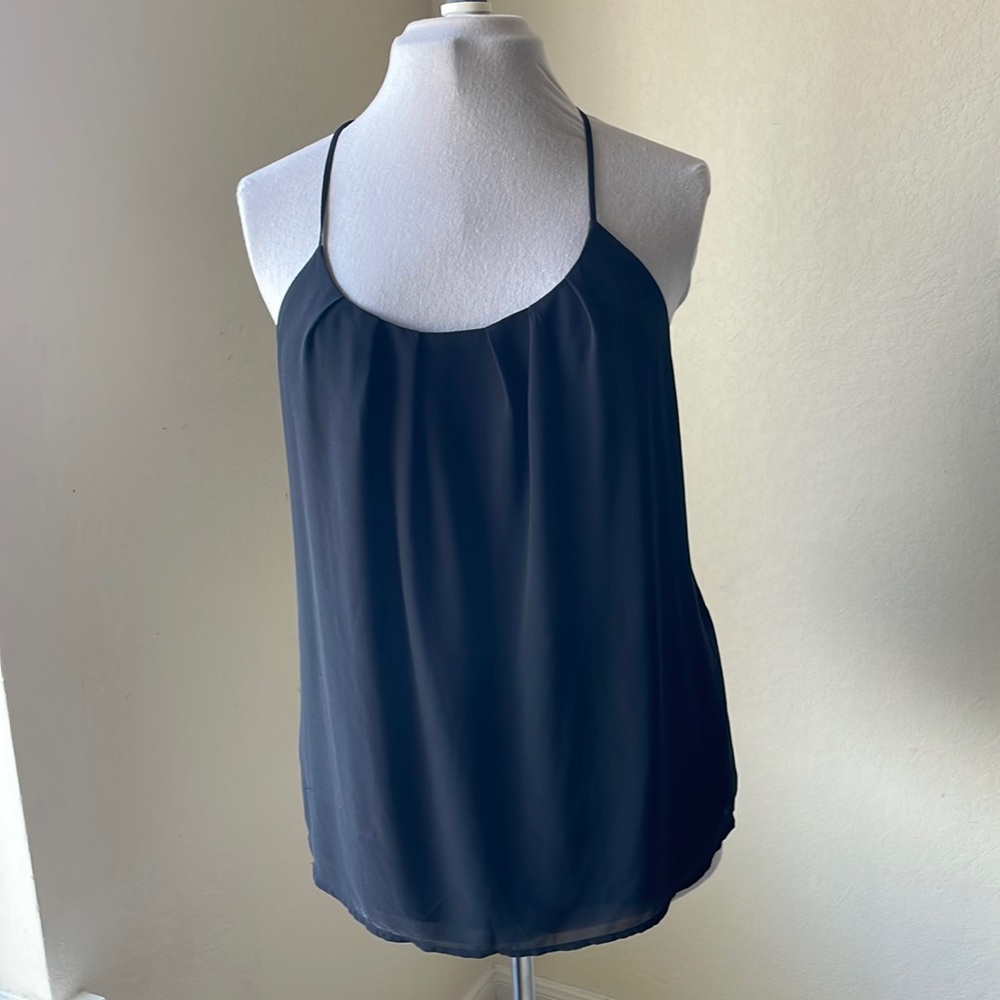 DNA couture lined black top plus size 3x